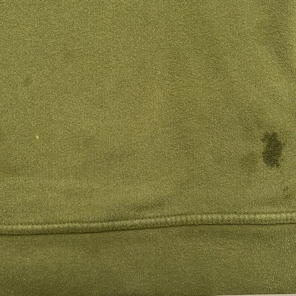 Basic Editions Size Small Vintage Embroidered Floral Sweatshirt in Olive Green - Picture 6 of 11